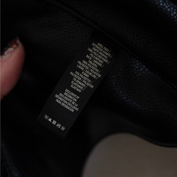 KHY x Namilia By Kylie Jenner Black Faux Leather Open Back Halter Top SZ XL - Picture 7 of 7